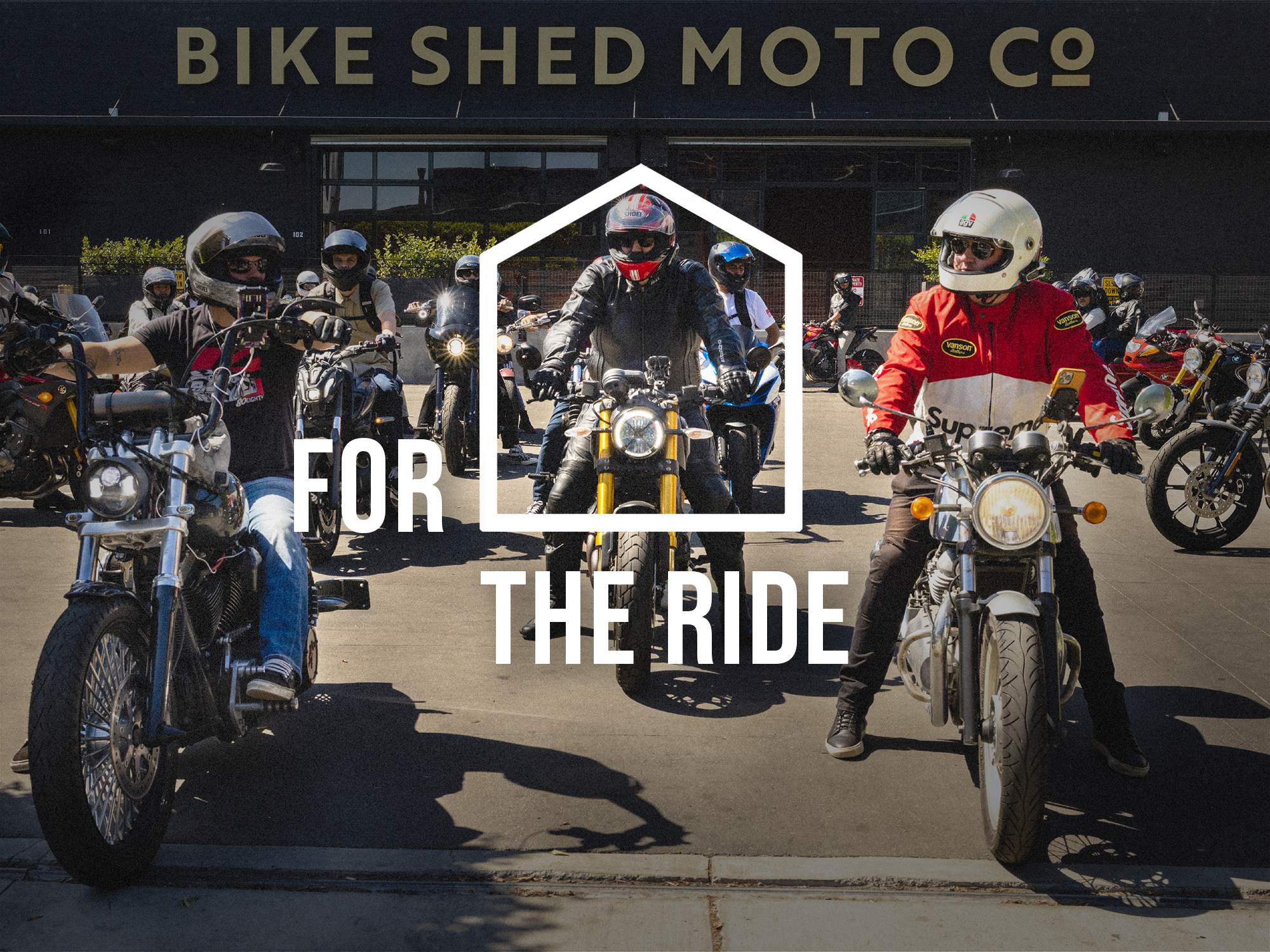 Members together at a Bike Shed meet